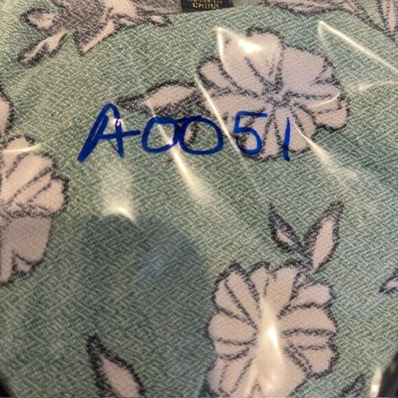 ADRIENNE VITTADINI Sleeveless Faux Surplice Dress Green With Black Trim Size L - Picture 11 of 11